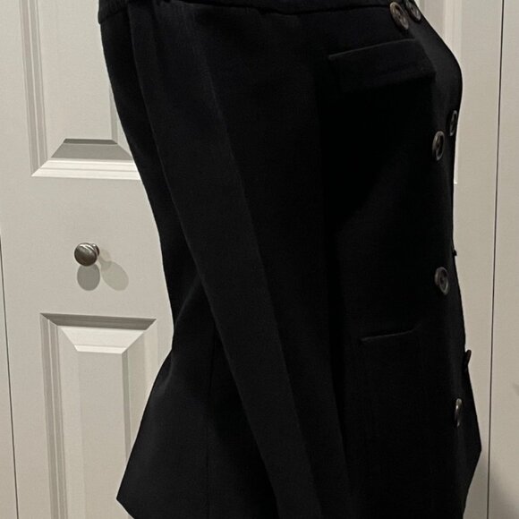 PRADA NAVY AND BROWN PLAID DOUBLE BREASTED BLAZER - SIZE 40 IT - Picture 9 of 12